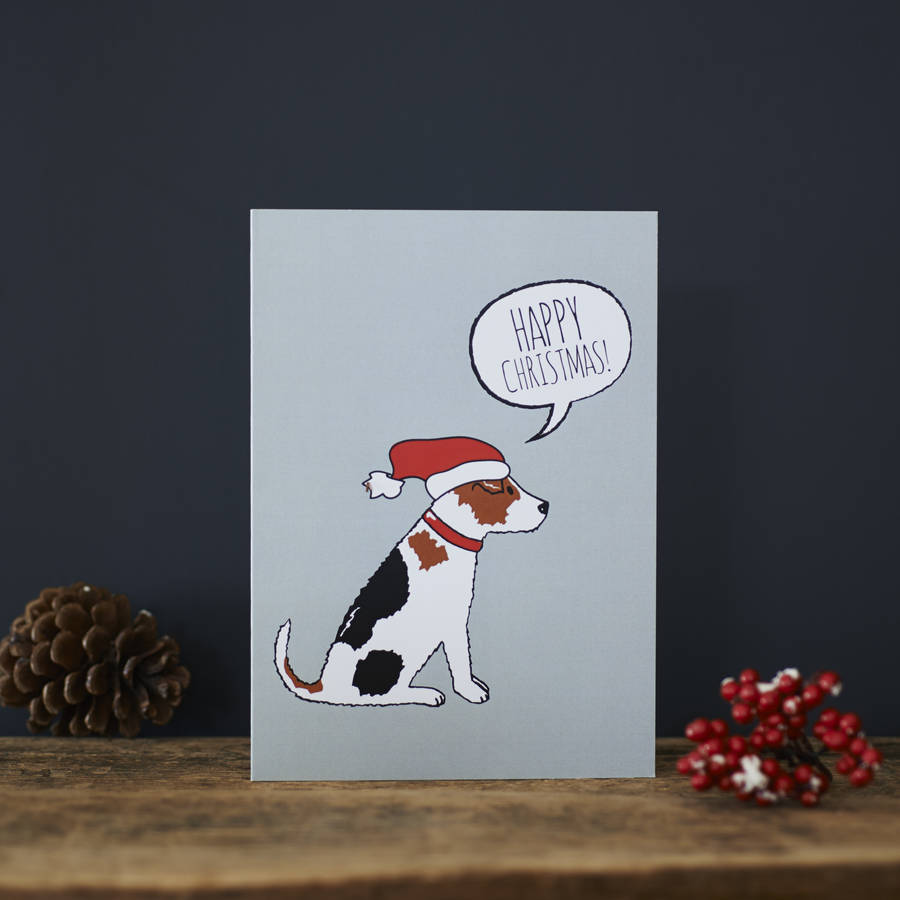 pack of six jack russell christmas cards by sweet william designs ...