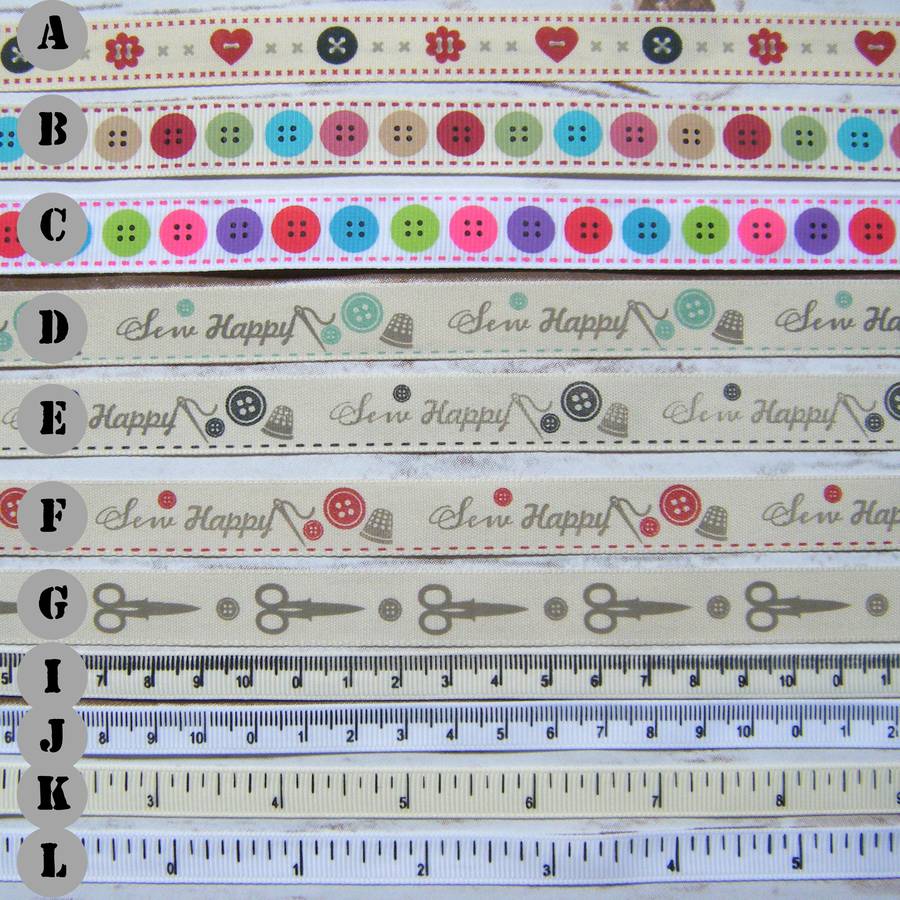 Tape Measure Sewing Buttons Ribbon Gifts Craft By Lovely Jubbly Designs