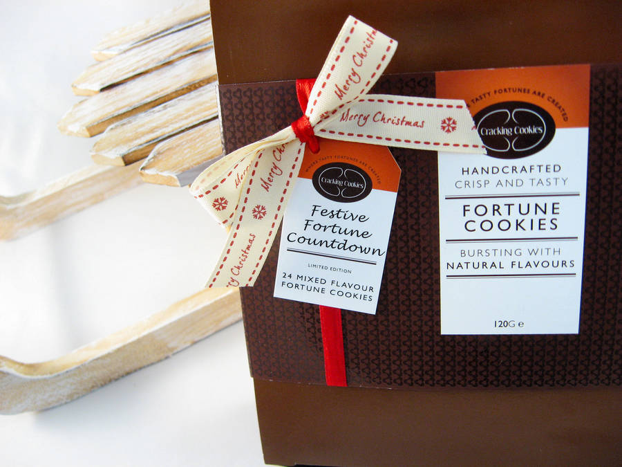 Festive Flavour Fortune Cookie Advent Calendar By Cracking Cookies