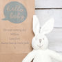 Organic Bunny Rattle, Personalised Gift Bag, thumbnail 2 of 3