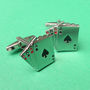 Playing Cards Cufflinks 'Four Aces', thumbnail 1 of 3