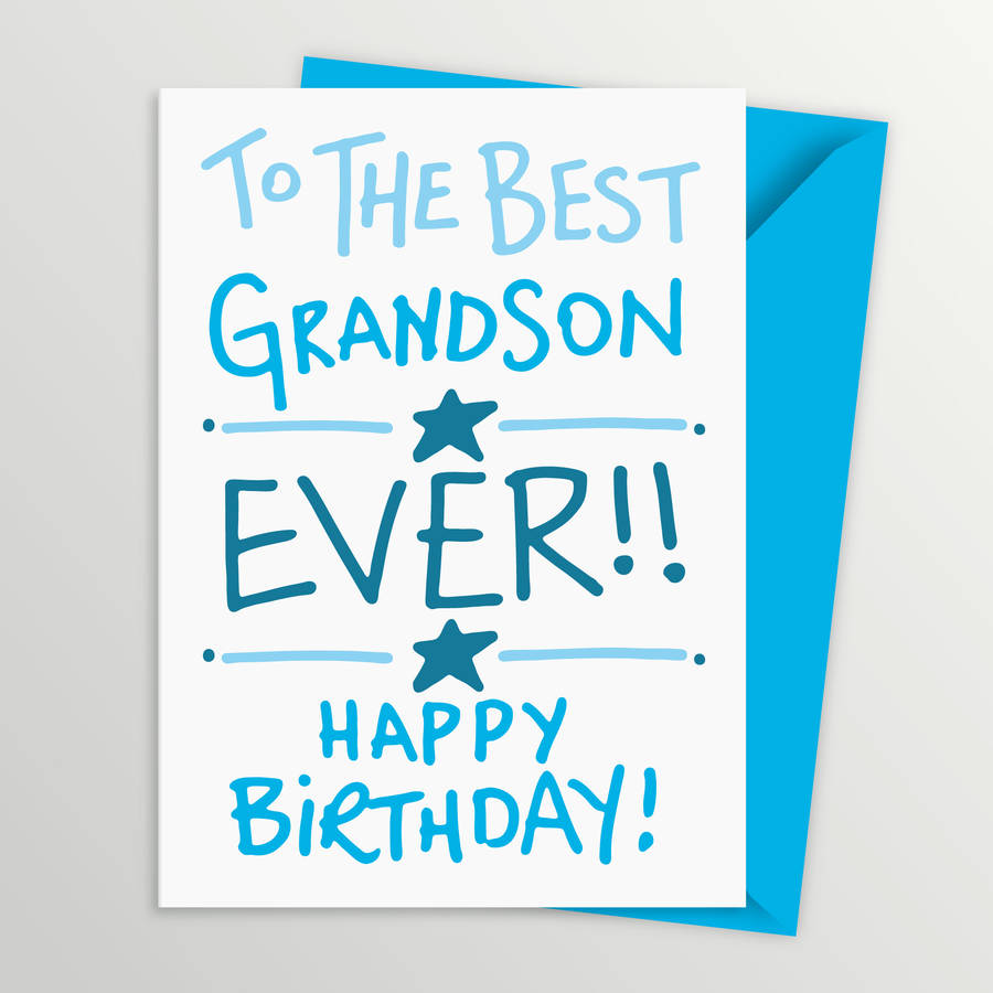 grandson birthday card by a is for alphabet | notonthehighstreet.com