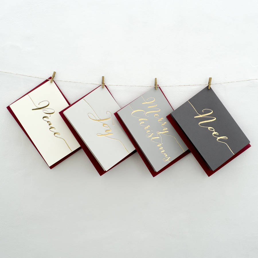 Luxury Hand Pressed Christmas Cards