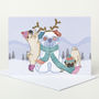 Snow Pug Christmas Card, thumbnail 1 of 3