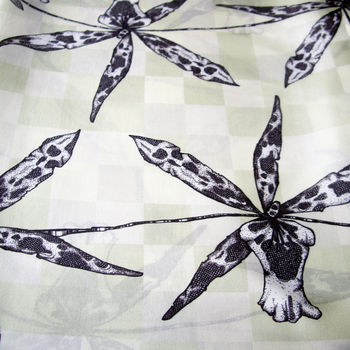 O R Kid | Orchid Flower Square Silk Scarf, 3 of 4