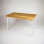 Dining Table With Industrial Hairpin Legs In Oak, thumbnail 1 of 8