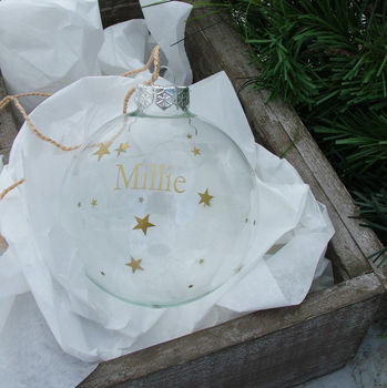 Personalised Starry Christmas Bauble, 2 of 7