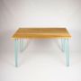 Dining Table With Industrial Hairpin Legs In Oak, thumbnail 2 of 8