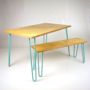 Bench With Industrial Hairpin Legs In Plywood, thumbnail 3 of 9