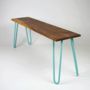 Bench With Industrial Hairpin Legs In Walnut, thumbnail 1 of 10