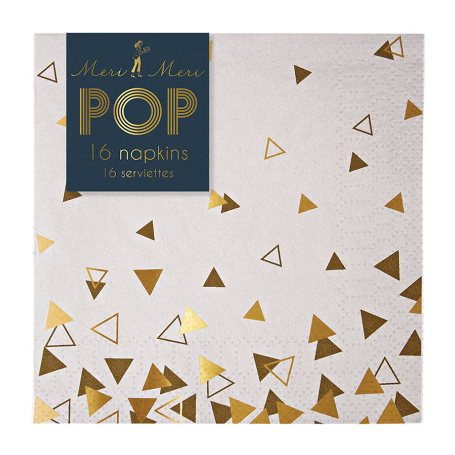 Pop Gold Sparkle Paper Napkins By Popbox Party