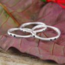 Black Diamond Fine Silver Stacking Ring By Embers | notonthehighstreet.com