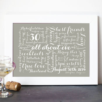 Personalised Calligraphy Birthday Print, 3 of 6