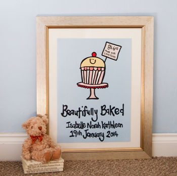 'Beautifully Baked' Personalised New Baby Illustration, 3 of 5