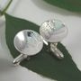 Sterling Silver Ash Leaf Cufflinks, thumbnail 3 of 5
