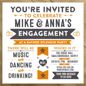Wedding / Engagement / Birthday Party Invitations, 4 of 6