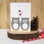Mr And Mrs Owl Wedding Anniversary And Valentines Card, thumbnail 5 of 9