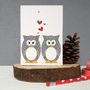 Mr And Mrs Owl Wedding Anniversary And Valentines Card, thumbnail 1 of 9