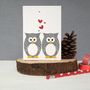 Mr And Mrs Owl Wedding Anniversary And Valentines Card, thumbnail 7 of 9
