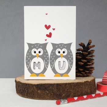 Mr And Mrs Owl Wedding Anniversary And Valentines Card, 2 of 9