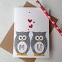 Mr And Mrs Owl Wedding Anniversary And Valentines Card, thumbnail 3 of 9