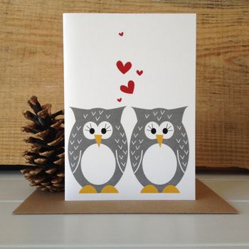 Mr And Mrs Owl Wedding Anniversary And Valentines Card, 9 of 9