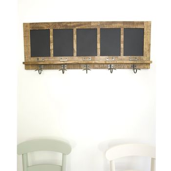 Industrial Vintage Chalkboard Hanger Wall Hooks, 2 of 3