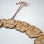Personalised Wooden Christmas Jumper Wreath, thumbnail 8 of 9