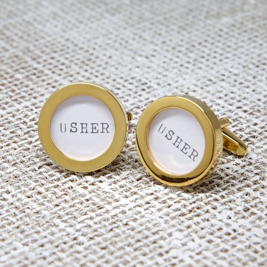 Gold Wedding Cufflinks By Slice of Pie Designs