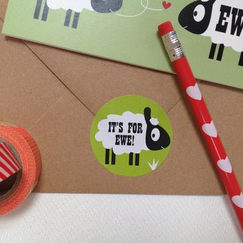 ' Me And Ewe ' Sheep Valentines Day Card With Sticker, 5 of 7