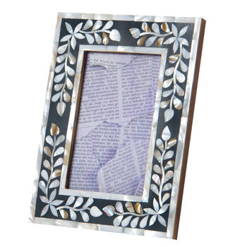 mother of pearl photo frames by retreat home | notonthehighstreet.com