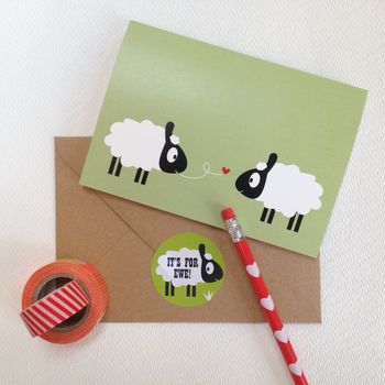 Mr And Mrs Sheep Anniversary And Valentines Card, 4 of 6