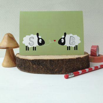 Mr And Mrs Sheep Anniversary And Valentines Card, 3 of 6