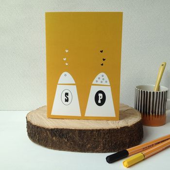 Salt And Pepper Wedding Anniversary And Valentines Card, 2 of 5