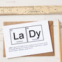 Lady Or Lover Valentines Periodic Table Card, thumbnail 2 of 4