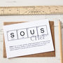 Elements Of A Chef Or Sous Chef Cards, thumbnail 2 of 4