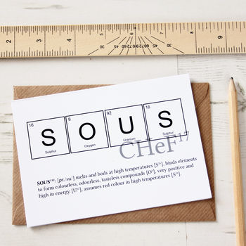 Elements Of A Chef Or Sous Chef Cards, 2 of 4