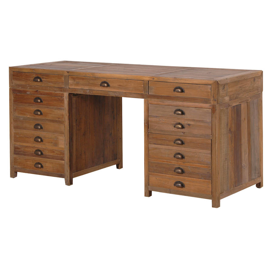 Recycled Pine Keyhole Desk By Out There Interiors Recycled Pine Keyhole Desk