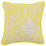 Mayenne Yellow Harris Tweed Cushion, thumbnail 1 of 3