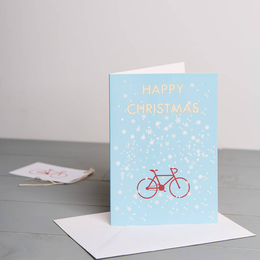 Mixed Pack Of 14 Cycling Christmas Cards By Ginger & French