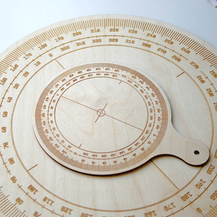 protractor pork pie cutting board by wood paper scissors