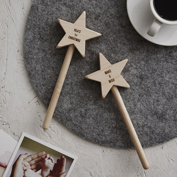Personalised Baby's First Christmas Keepsake Star Wand, 2 of 5