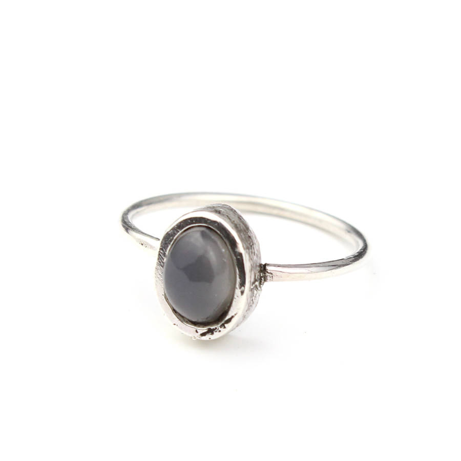 grey moonstone sterling silver ring by amelia may | notonthehighstreet.com