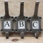 Cast Antique Iron Alphabet Hooks, thumbnail 1 of 2
