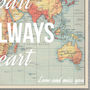 Personalised Long Distance Map Print, thumbnail 5 of 5