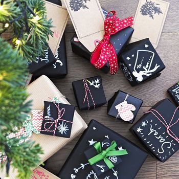 Chalk Board Wrapping Paper Kit, 4 of 4