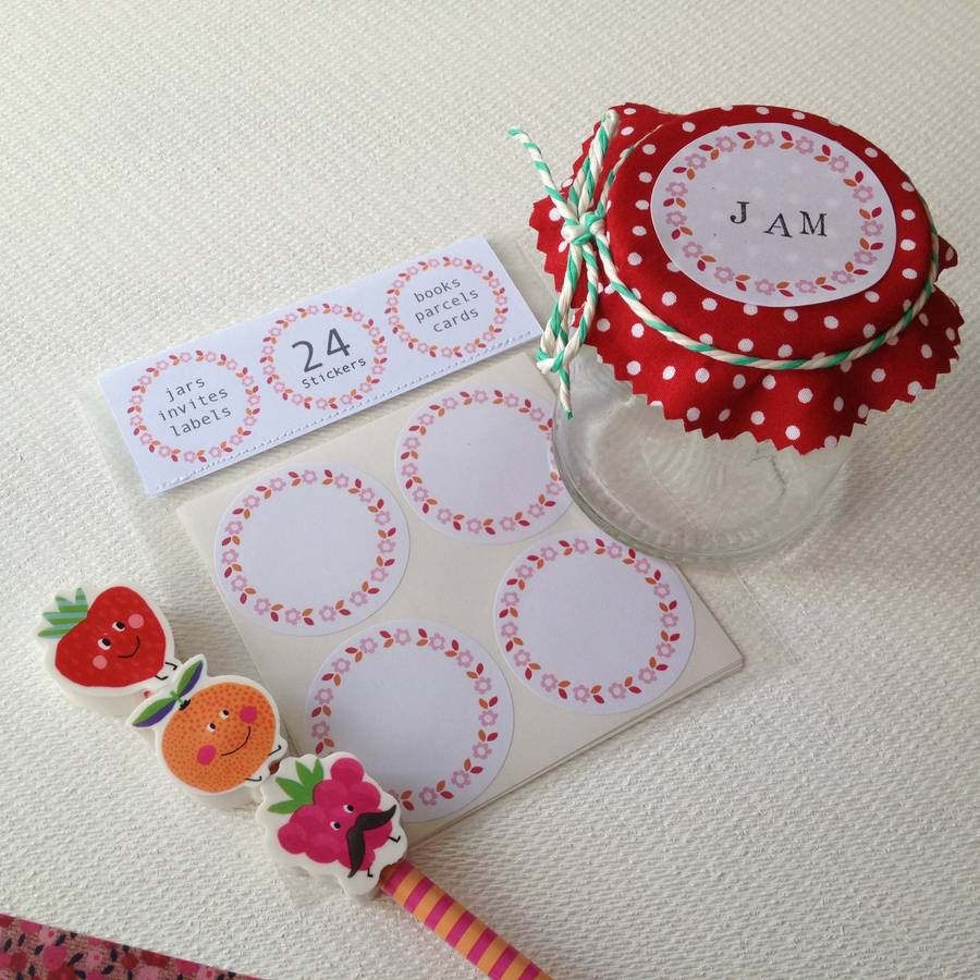 Round Floral Labelling Stickers By Half Pint Home