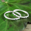 Black Diamond Fine Silver Stacking Ring By Embers | notonthehighstreet.com