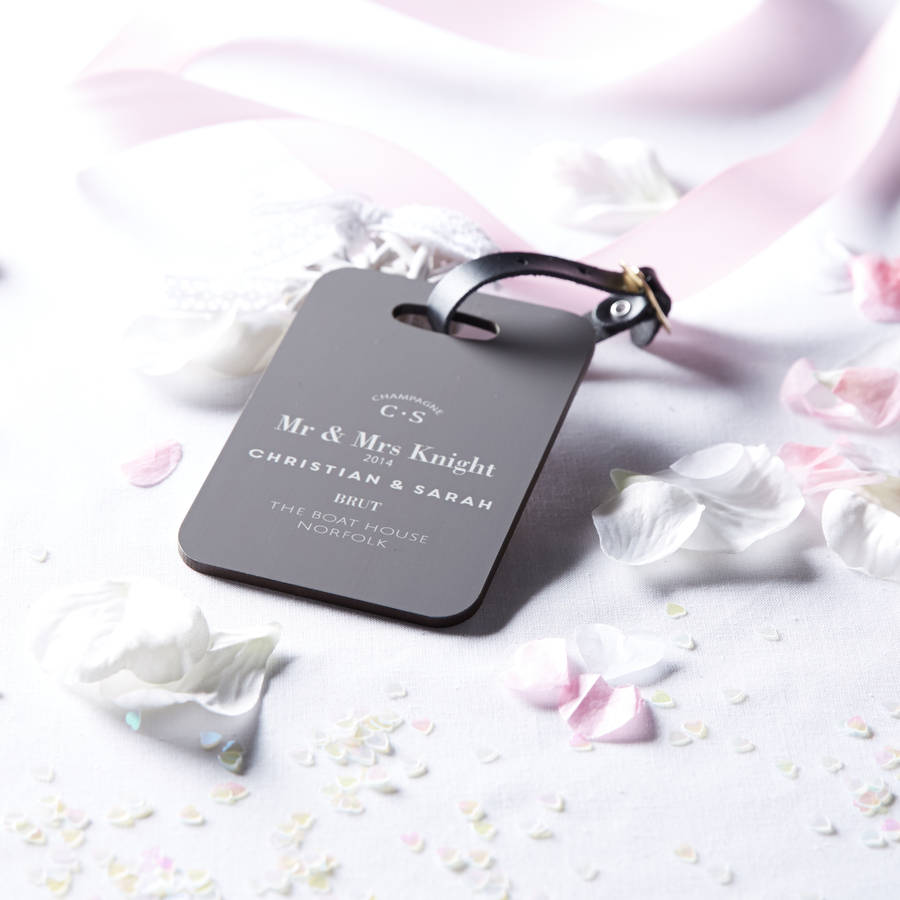 Personalised Couple / Wedding Luggage Tag By coconutgrass