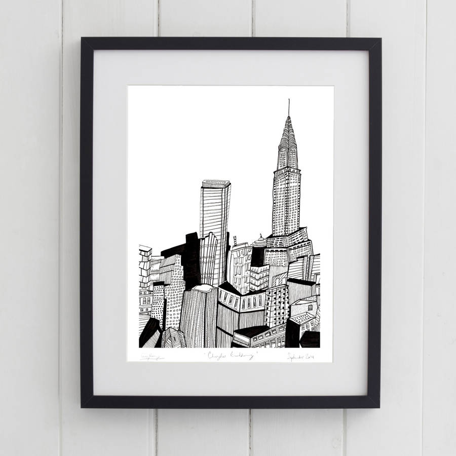 Chrysler Building New York Print By Cecily Vessey | notonthehighstreet.com